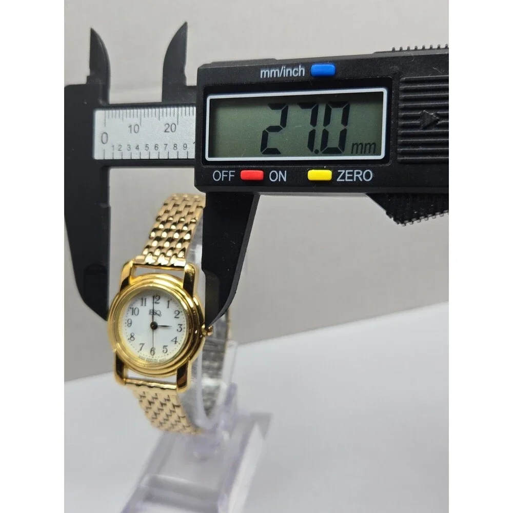 Womens Vintage ESQ Esquire by Movado Swiss Quartz Gold Tone Watch New Battery